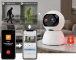 ⁦عرض قطعتين كاميرا مراقبة Wi-Fi ذكية 360° Full HD بدقة 1080⁩ - الصورة ⁦6⁩