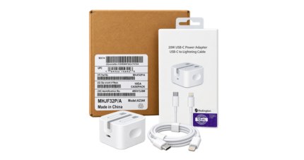 شاحن USB-C 20 واط مع كابل USB-C إلى Lightning – جودة عالية Semi Original