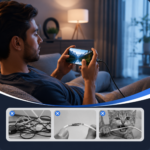 ⁦كيبل شحن 2 في 1 مع حامل هاتف مخفي – Type-C إلى Type-C – 240 واط – 1.5 متر⁩ - الصورة ⁦3⁩