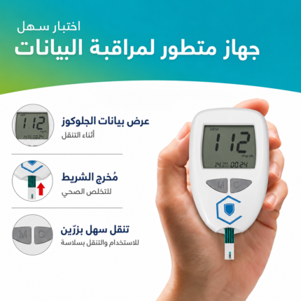 جهاز قياس سكر الدم AccuTrust JHBGM001A