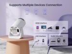 ⁦بروجيكتور LED ذكي محمول Wi-Fi | شاشة عرض سينمائية حتى 120 بوصة⁩ - الصورة ⁦6⁩