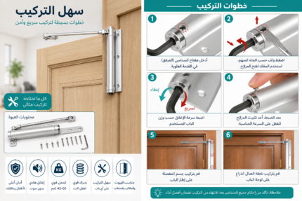 مفصلة باب هيدروليكية Heavy Duty للإغلاق الهادئ | 45–60 كجم